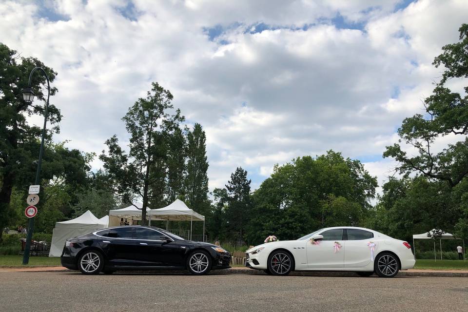 Tesla Model S & Maserati Ghibl