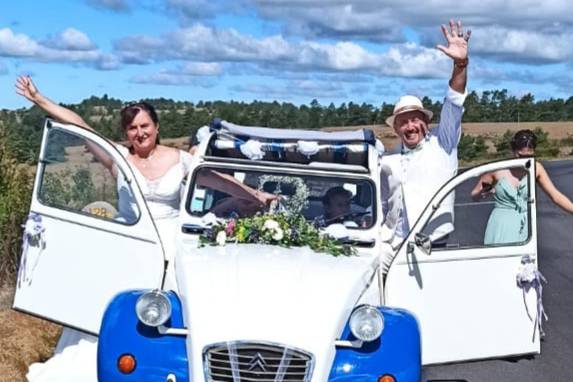 Cortège mariage 2cv