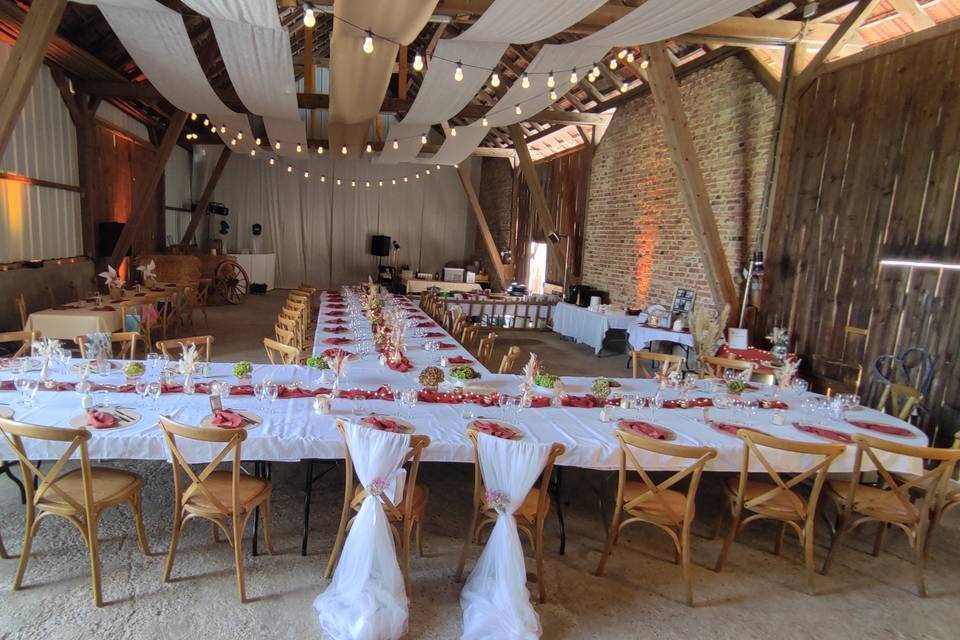 Salle de mariage décorée