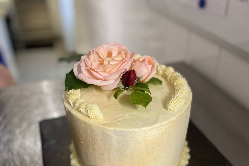 Gâteau décor crème