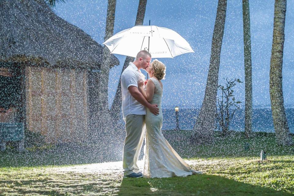 Rainy wedding