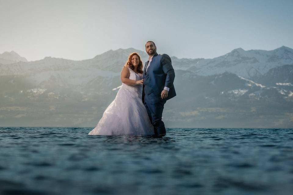 Couple portrait Lac de Thoune