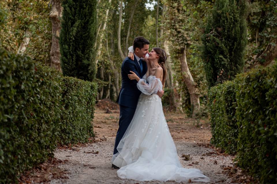 Séance couple dans les bois