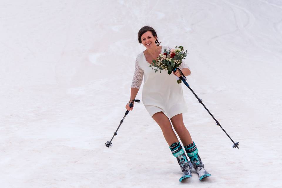 Mariage en ski Megève