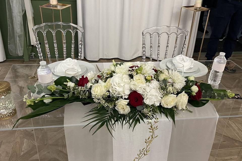 Tables des mariées fleuris