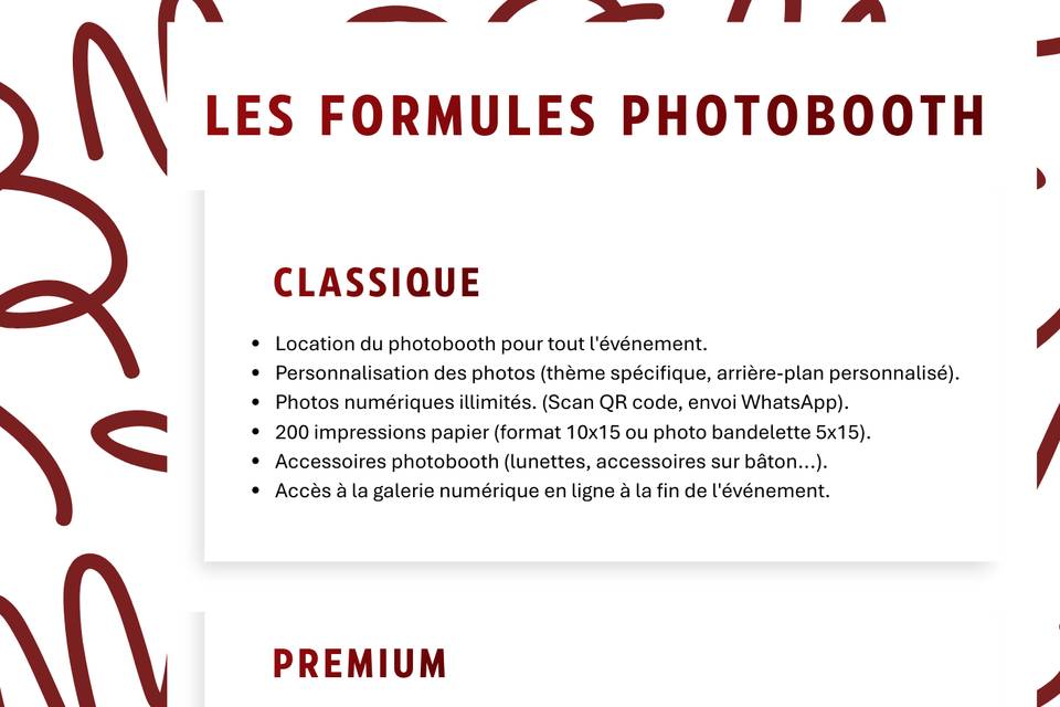 Formules Photobooth