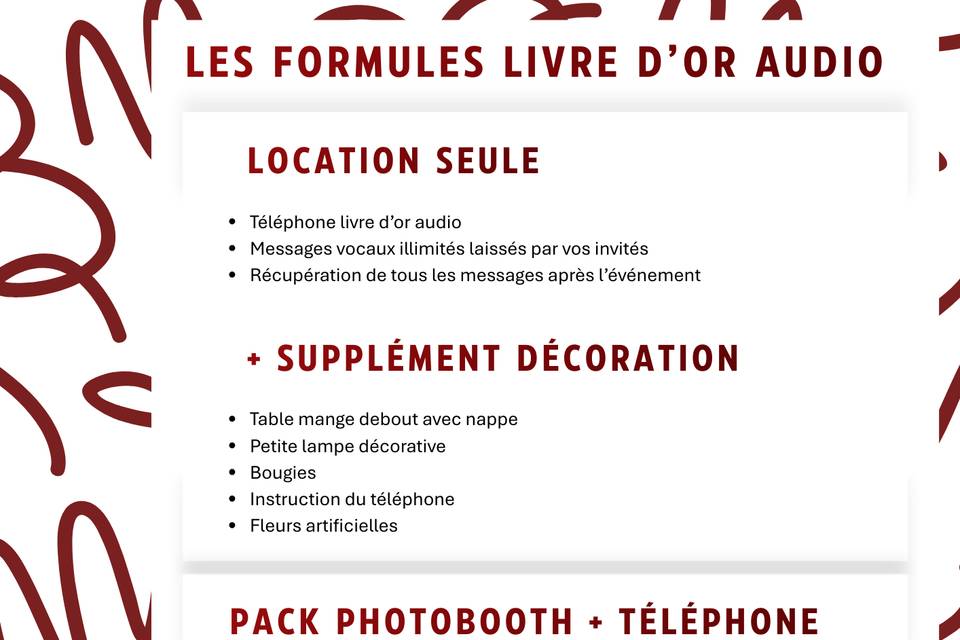 Formules Livre d’or audio
