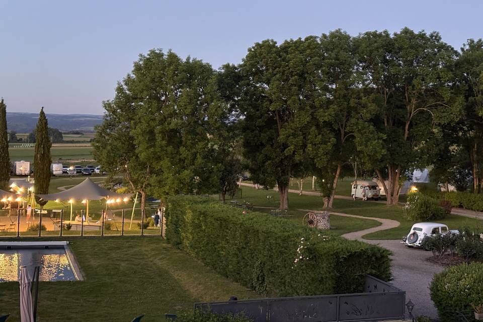 Vue à la nuit tombé