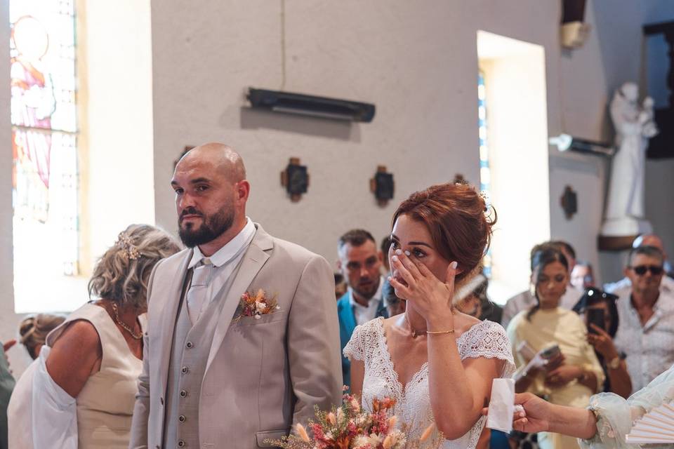 Emotion de la mariée