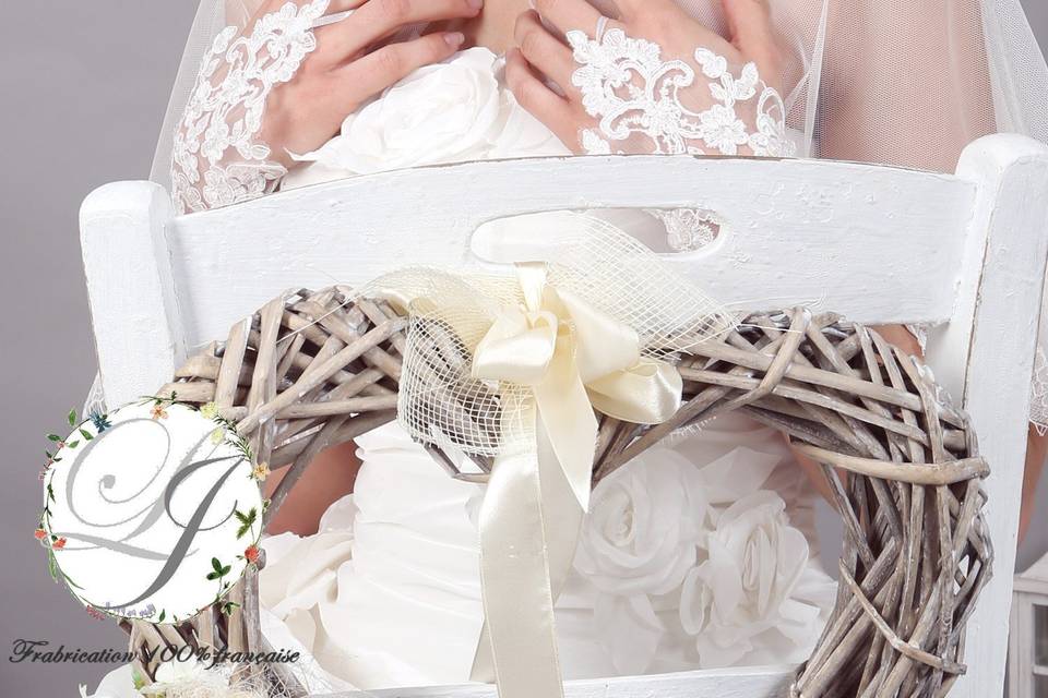 Couronne fleur blanche mariée