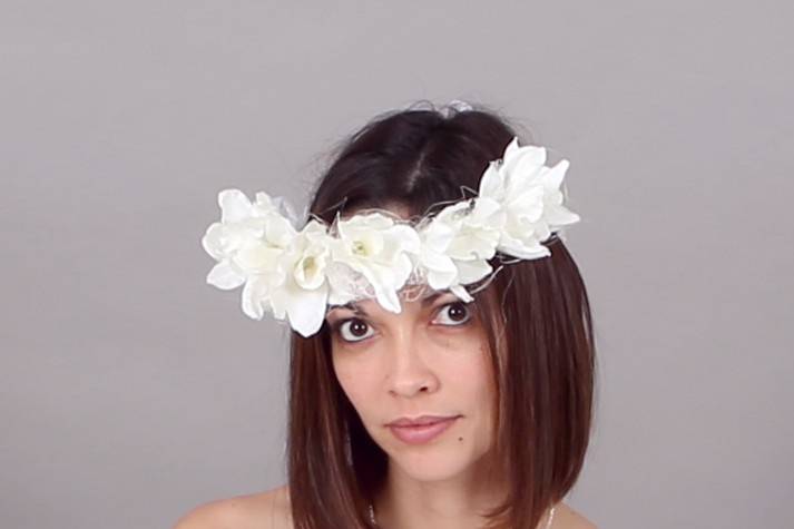 Couronne fleur blanche mariée