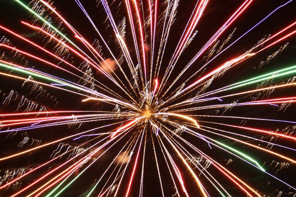 Feu d'artifice multicolore