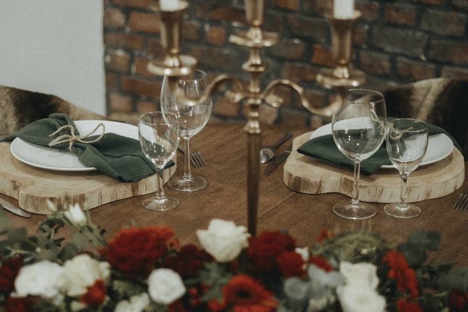 Détails table mariés