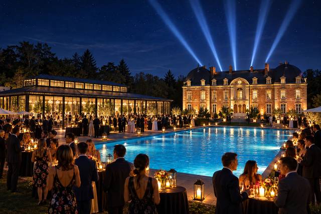 Orangerie piscine terasse pour