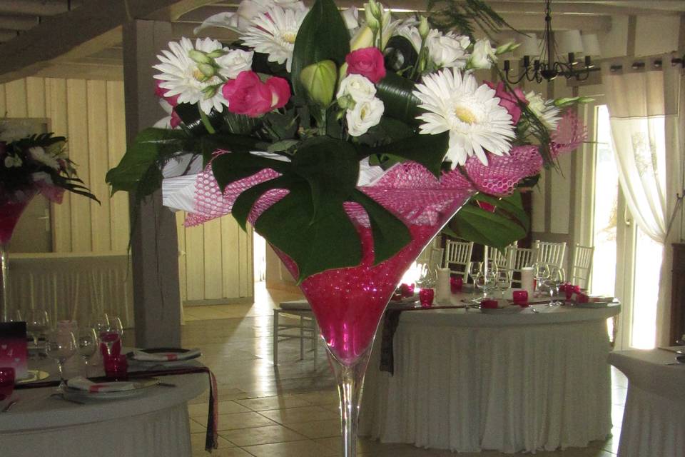 Centre de table vase Martini