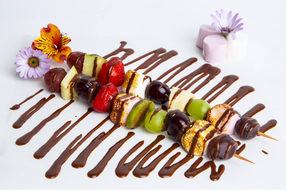 Brochette de fruits marshmallow