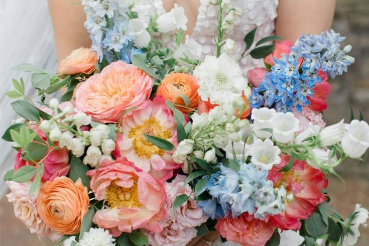 Bouquet de mariée destructuré