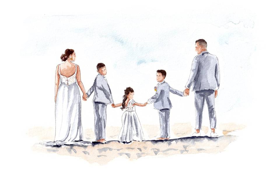Aquarelle mariage