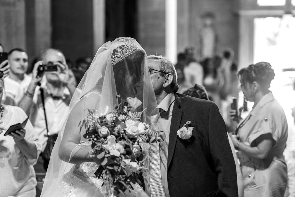 La mariée et son papa