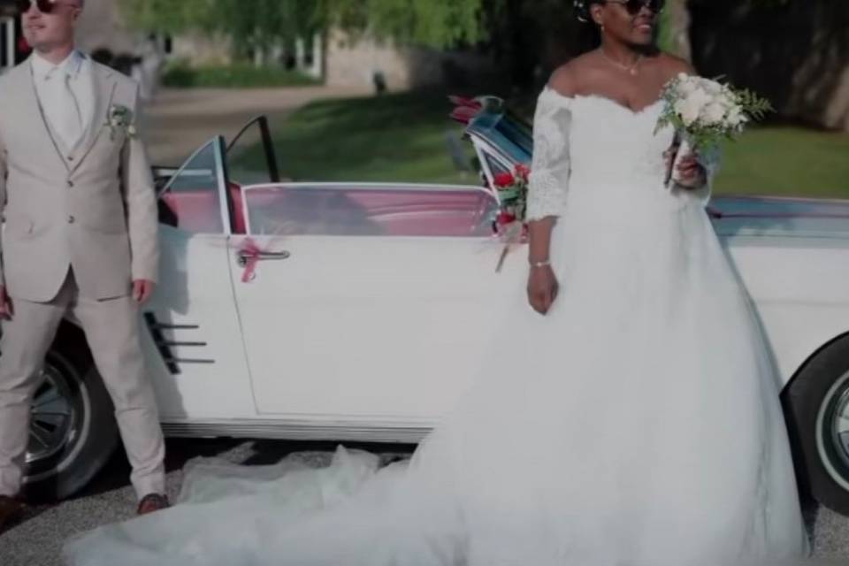 Mariage en Mustang à la Thibau