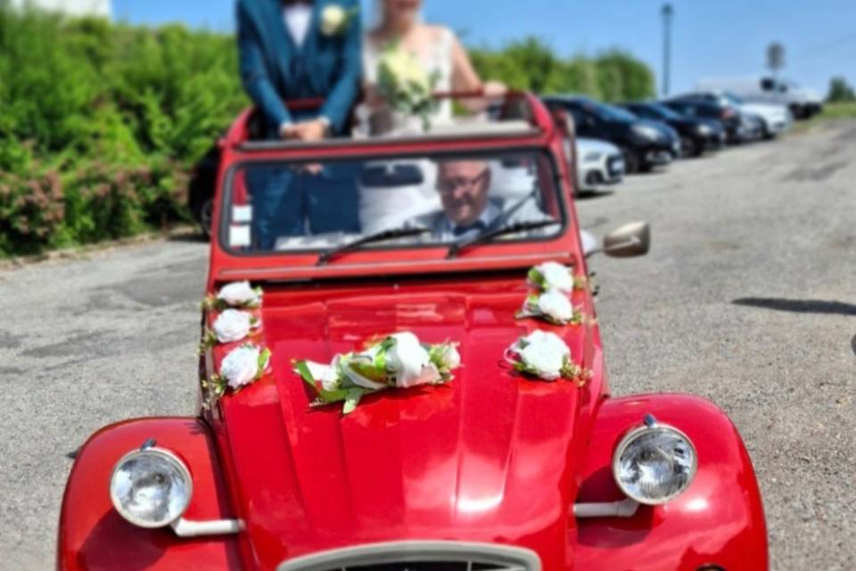 2cv rouge mariage yvelines