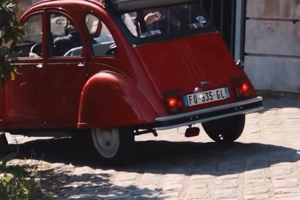 Mariage 2cv rouge gif sur Yvet