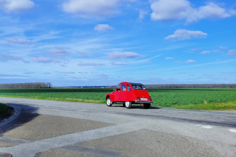 2cv sur route de la vallée