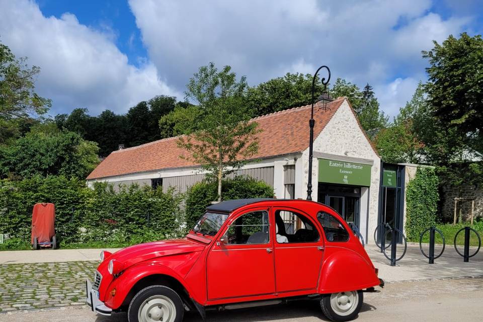 2cv rouge cerisette Dampierre