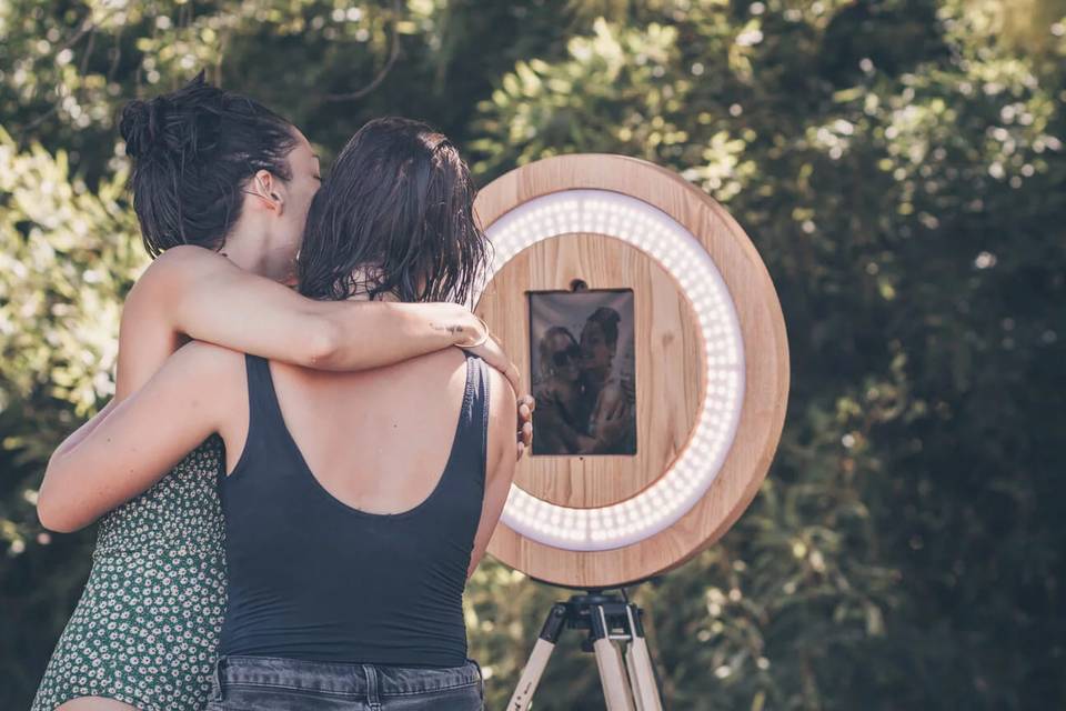 Prises de vue devant photobox