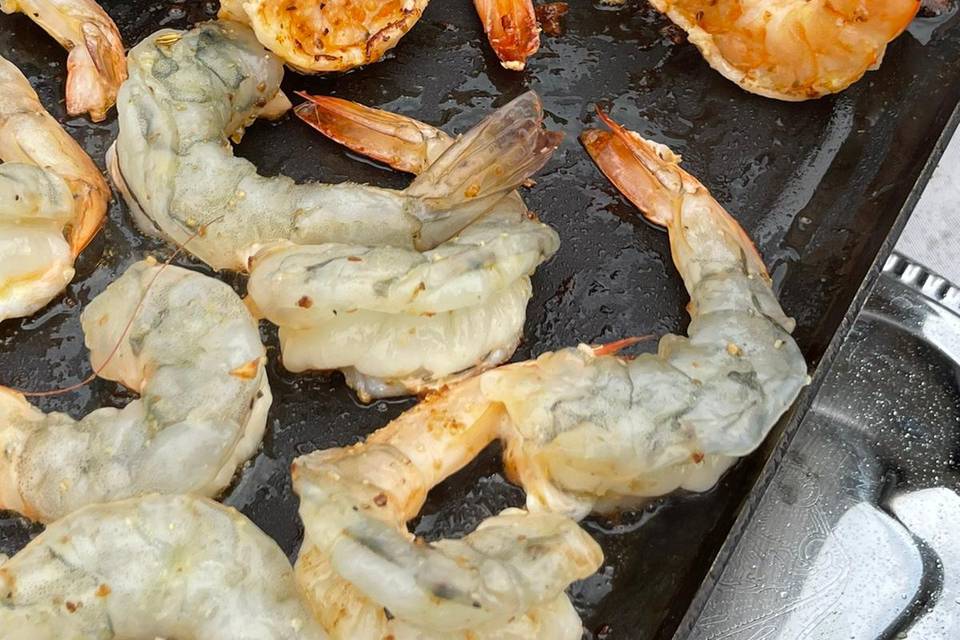 Gambas flambées