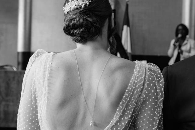 Coiffure mariée Blanche