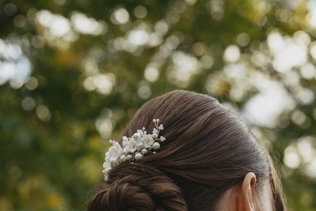 Coiffure mariée Blanche