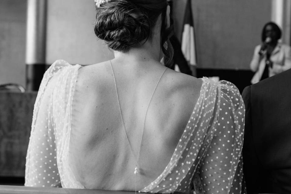 Coiffure mariée Blanche