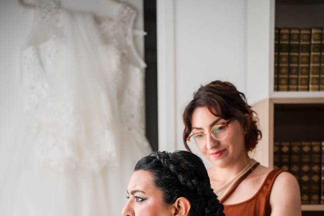 Backstage mariée Wided