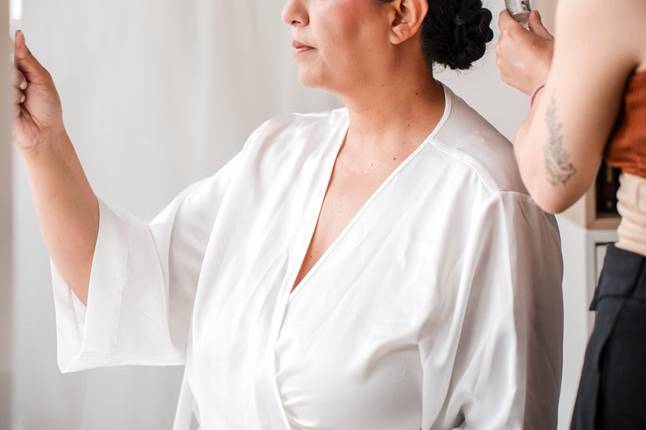 Backstage mariée Wided