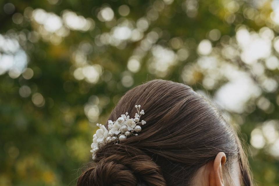Coiffure mariée Blanche