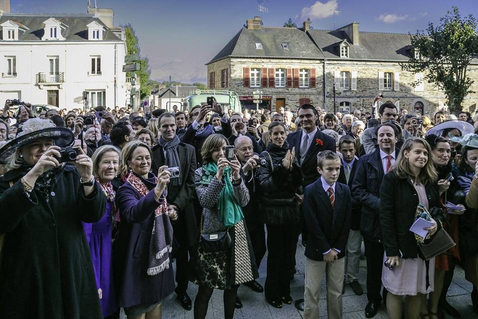 La sortie de l'église