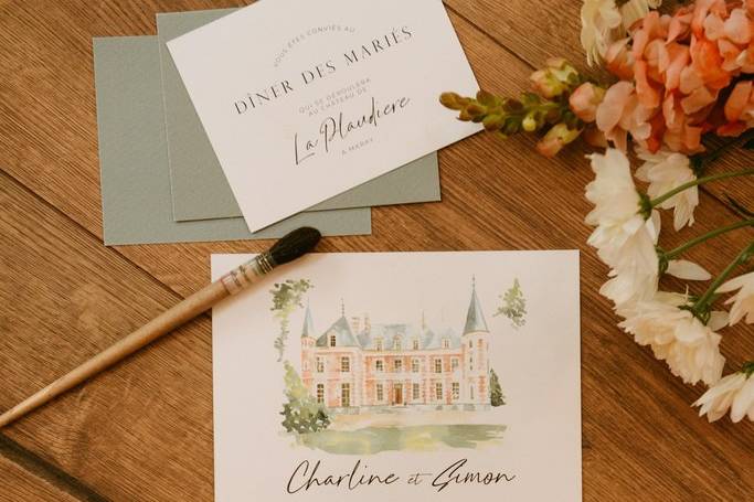 Faire-part à l'aquarelle