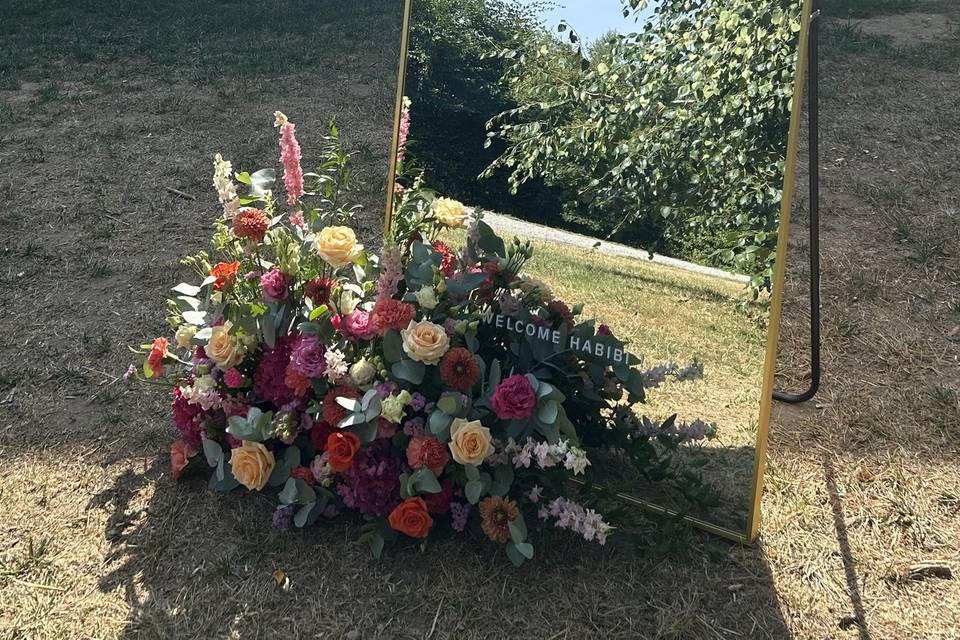 Décor de panneau de Bienvenue