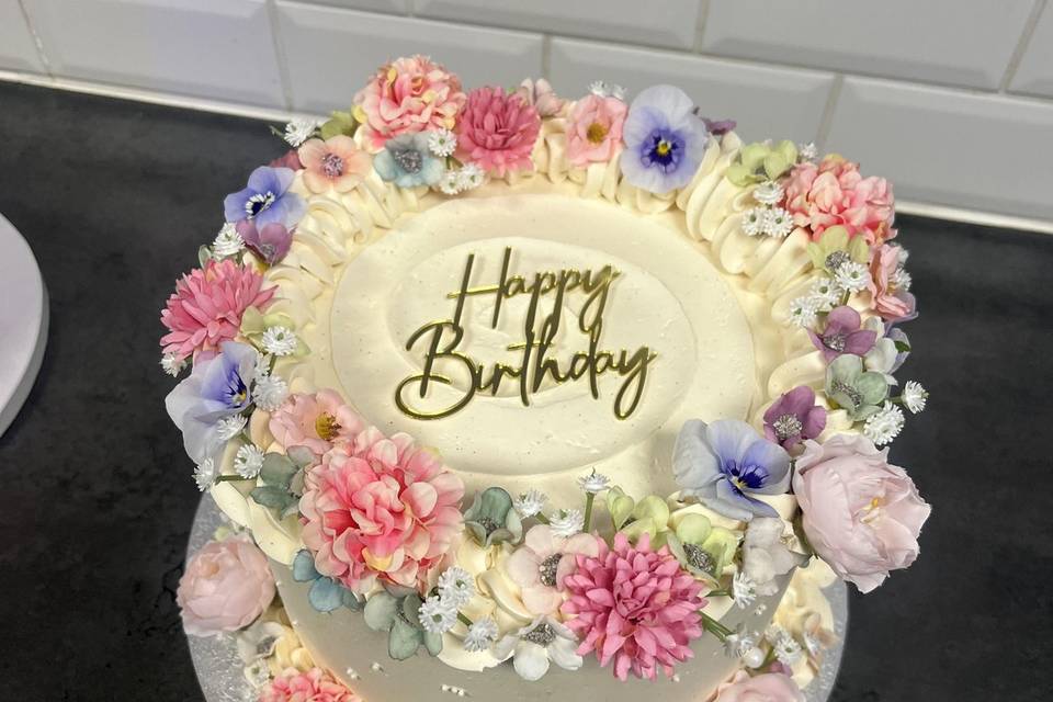 Layer cake fleuri 🌸