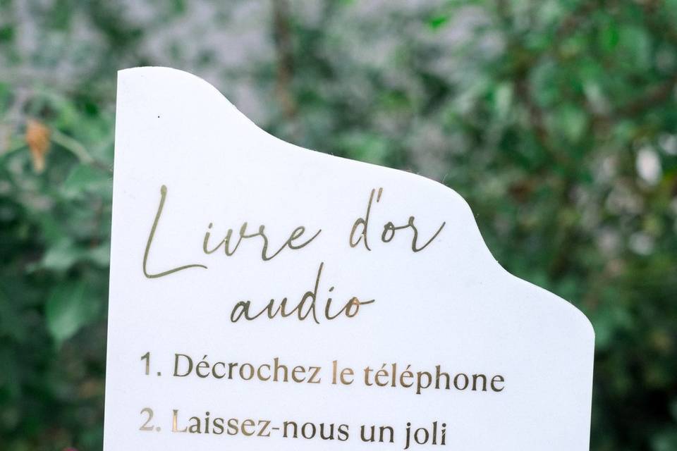 Location panneau livre d'or