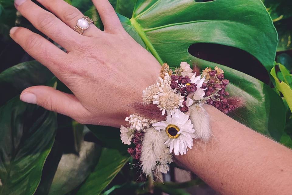 Bracelet fleurs séchées