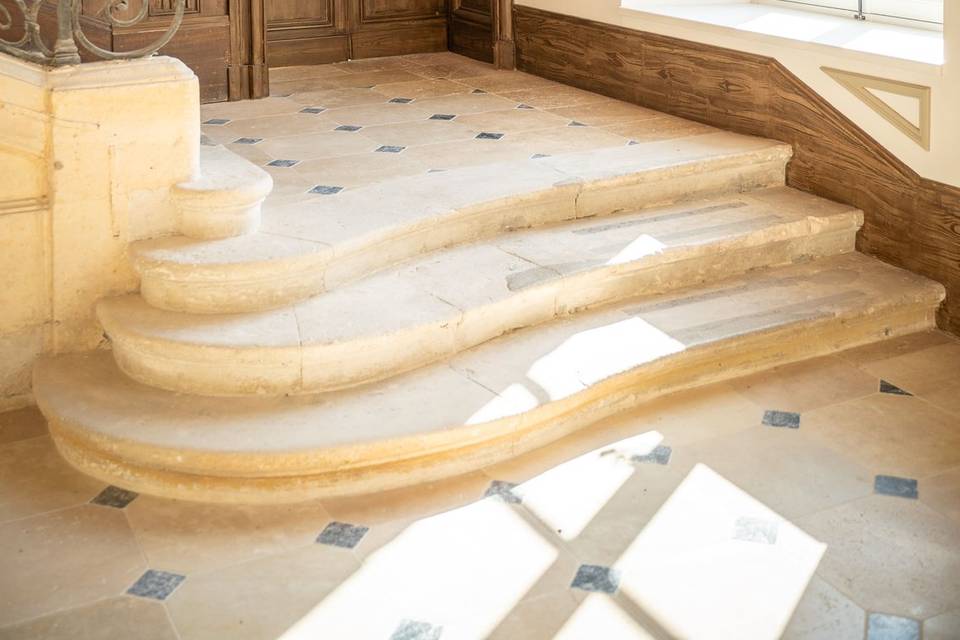 Accés chambres chateau