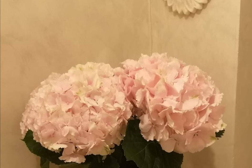 Bouquet ornement hortensias