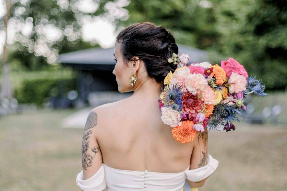Robe bustier en soie