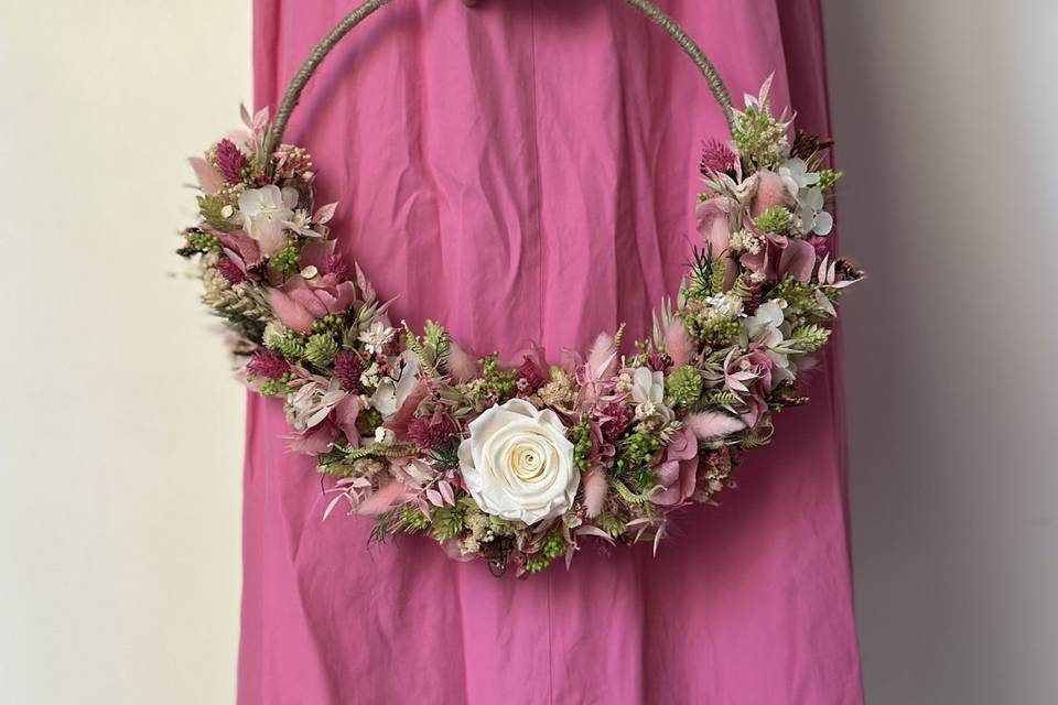 Bouquet de mariée anneau