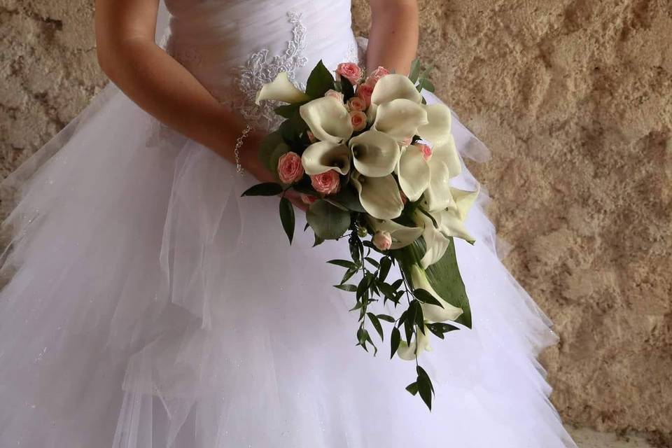 Bouquet de mariée goutte