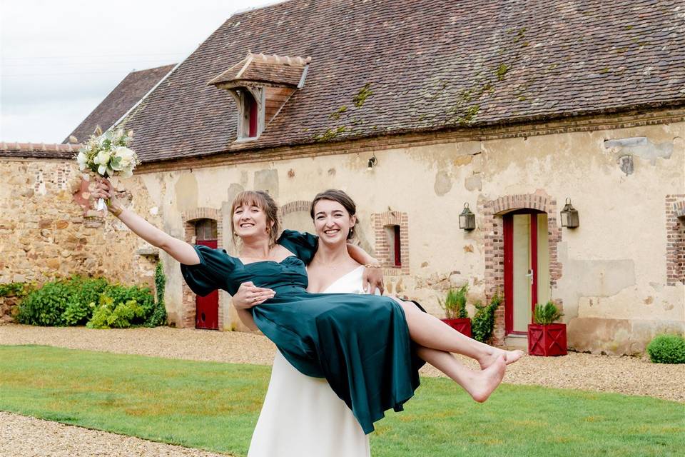 Ophélie Blanc lancer bouquet