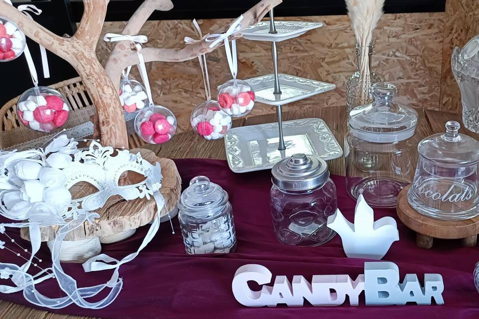 Verrerie pour candy bar