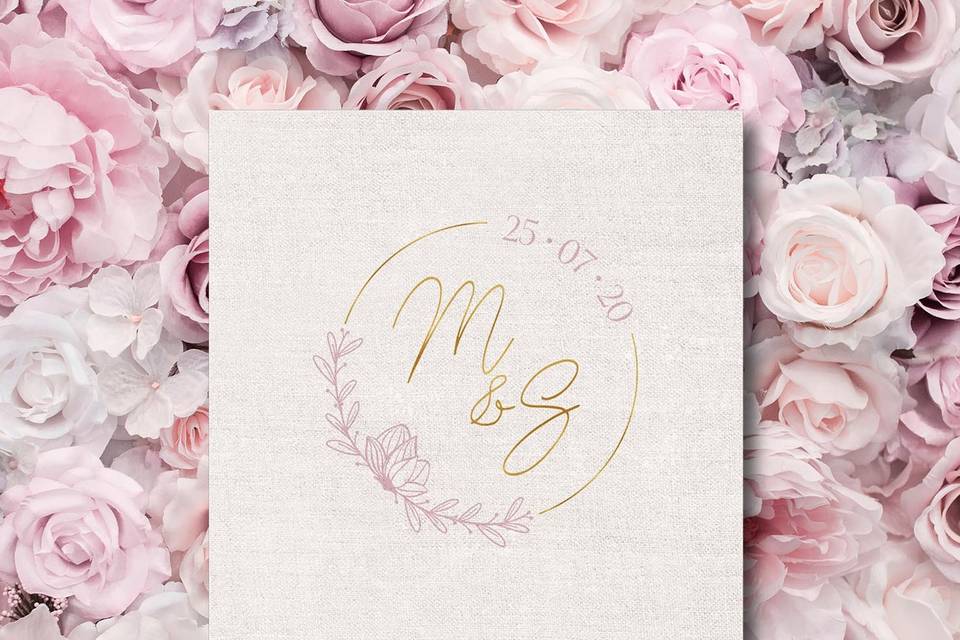 Planche de logo de mariage